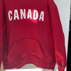 Roots Red Sweatshirt large Canada Lettering wear your colours streetwear